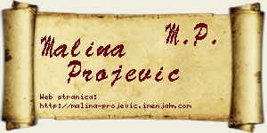 Malina Projević vizit kartica